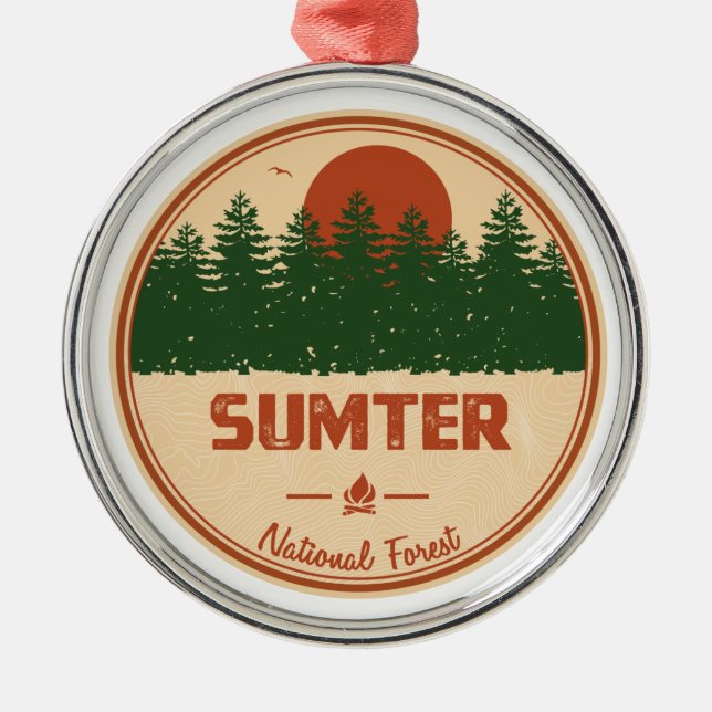 Sumter National Forest Ornament Aus Metall (Vorne)