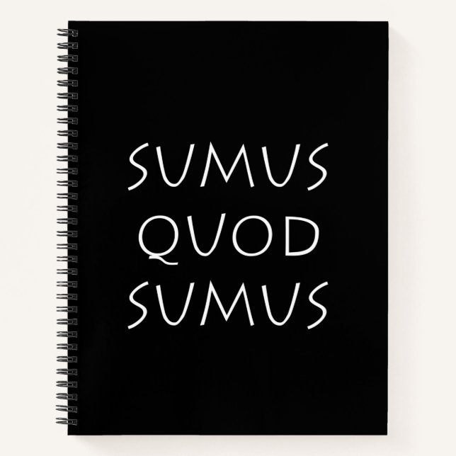 Sumus quod sumus notizbuch (Vorderseite)