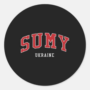 Sumy Ukraine Hochschule Universitätsstil Runder Aufkleber