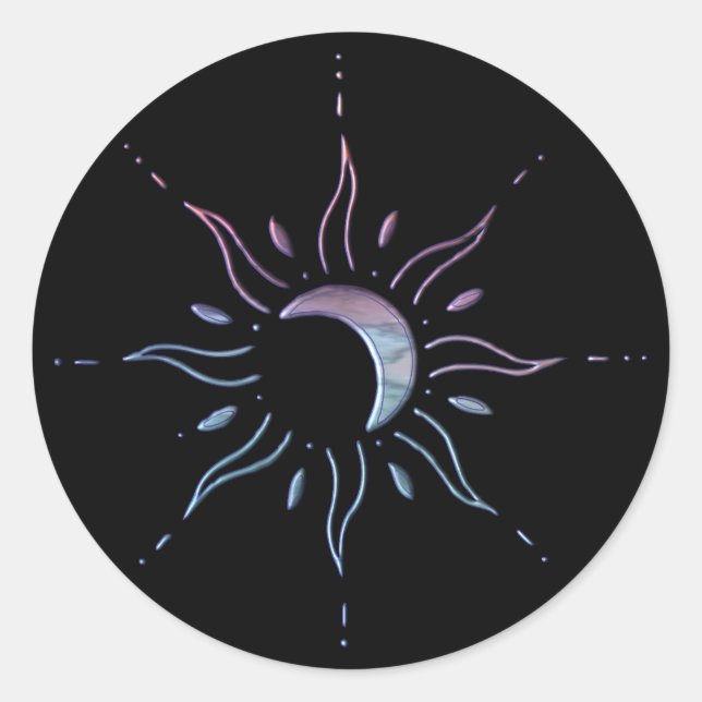 Sun 1 runder aufkleber (Vorderseite)