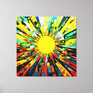 Sun Abstrakt 910 Leinwanddruck