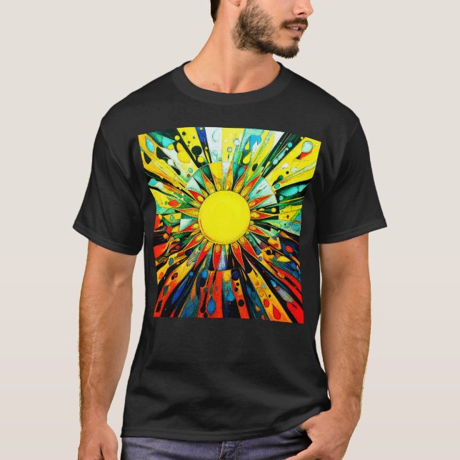 Sun Abstrakt 910 T-Shirt (Vorderseite)