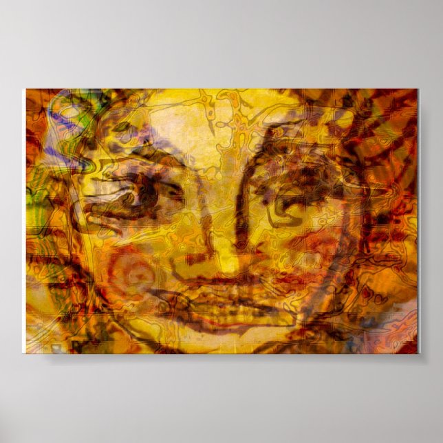 Sun Abstrakt Poster (Vorne)