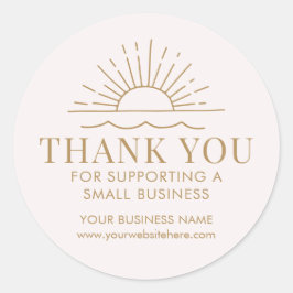 Sun and Beach Wave Moderne kleine Unternehmen Viel Runder Aufkleber