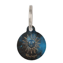 Sun Astrologie Celestial Monogram Gold Glitzer