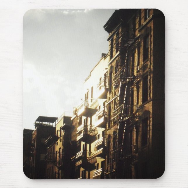 Sun auf Gebäude, untere Ostseite, NYC Mousepad (Vorne)