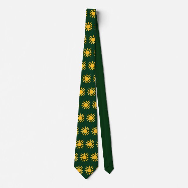 Sun auf Green Neck Tie Krawatte (Vorderseite)