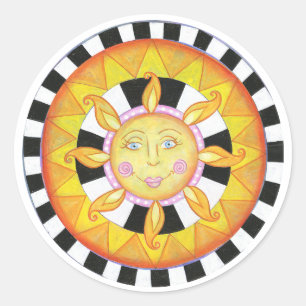 Sun-Aufkleber Runder Aufkleber