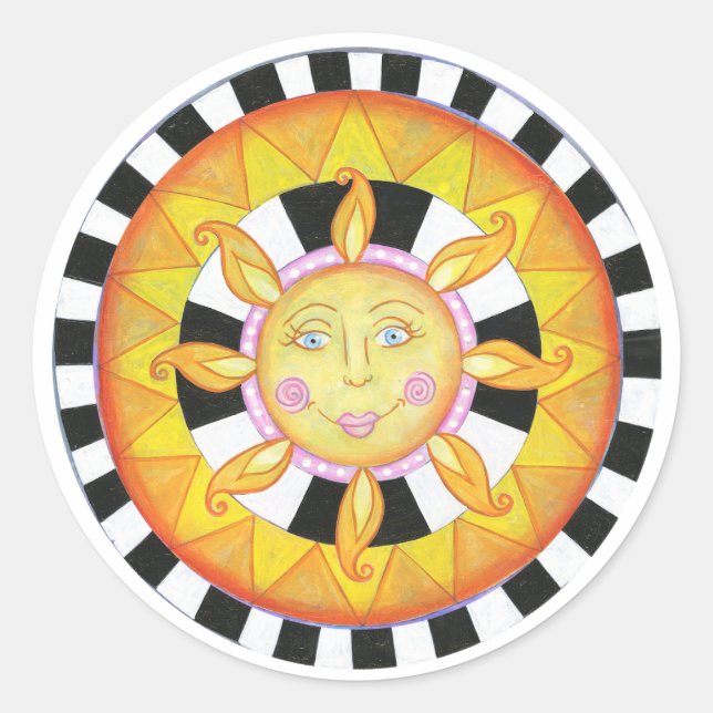 Sun-Aufkleber Runder Aufkleber (Vorderseite)