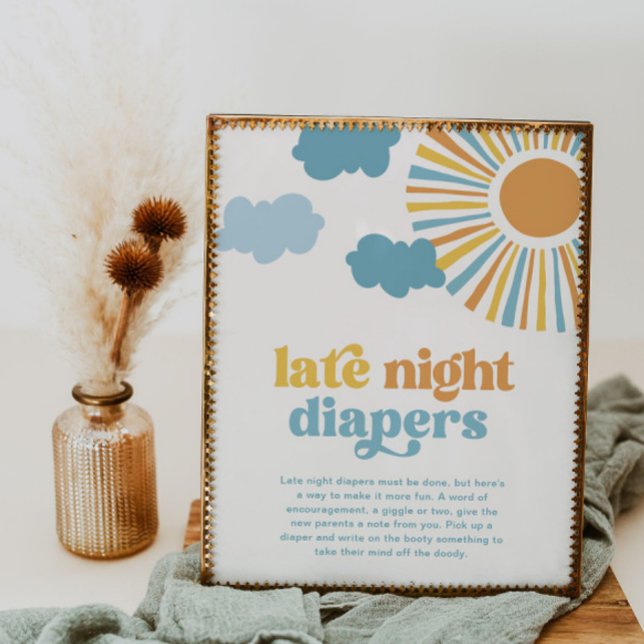 Sun Baby Dusche Spate Night Diapers Zeichen Poster (Von Creator hochgeladen)