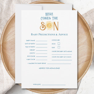 Sun Baby Shower Predication & Addon Card Einladung