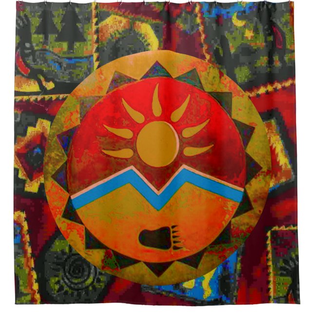 Sun-Bärn-Duschvorhang Duschvorhang (Vorderseite)