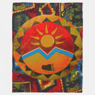 Sun-Bärn-gebürtiger Amerikaner-Symbol-Fleece-Dec Fleecedecke