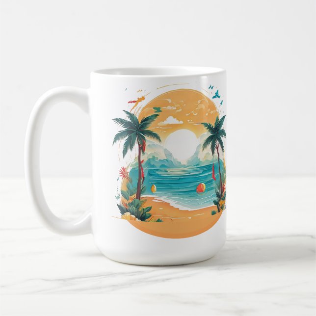 Sun Beach Palme Kaffeetasse (Links)