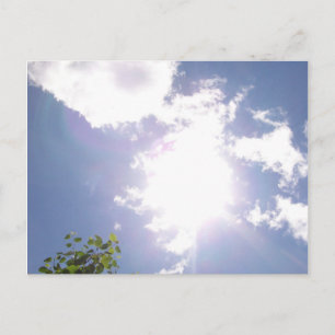 Sun Beam and Clouds Postcard Postkarte