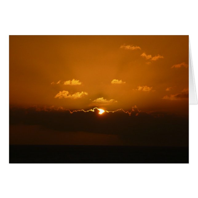 Sun Behind Clouds I Orange Sunset Foto (Vorderseite (Horizontal))