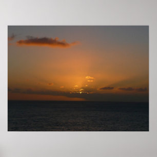 Sun Behind Clouds II Seascape Fotografie Poster