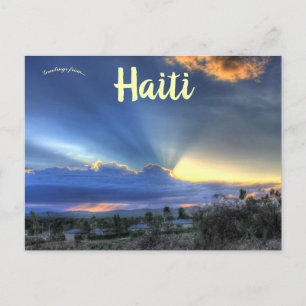 Sun Behind Clouds in Pignon Haiti Postkarte