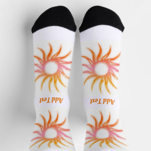 Sun-Bild Text hinzufügen Cool druckt schön und sti Socken