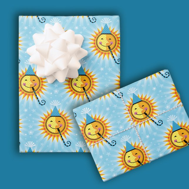 Sun Birthday Wrapping Paper Geschenkpapier Set (Von Creator hochgeladen)