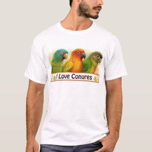 Sun blau-krönte grüne-cheeked conures T-Shirt