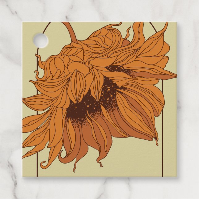 Sun & Bloom Geschenkanhänger (Vorderseite)