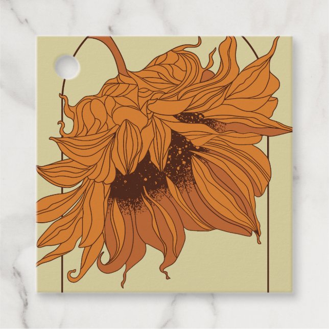 Sun & Bloom Geschenkanhänger (Vorderseite)