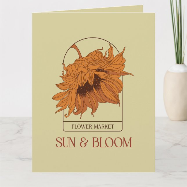 Sun & Bloom Karte (Vorderseite)