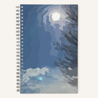 Sun Blue Sky Tree Notebook Notizbuch