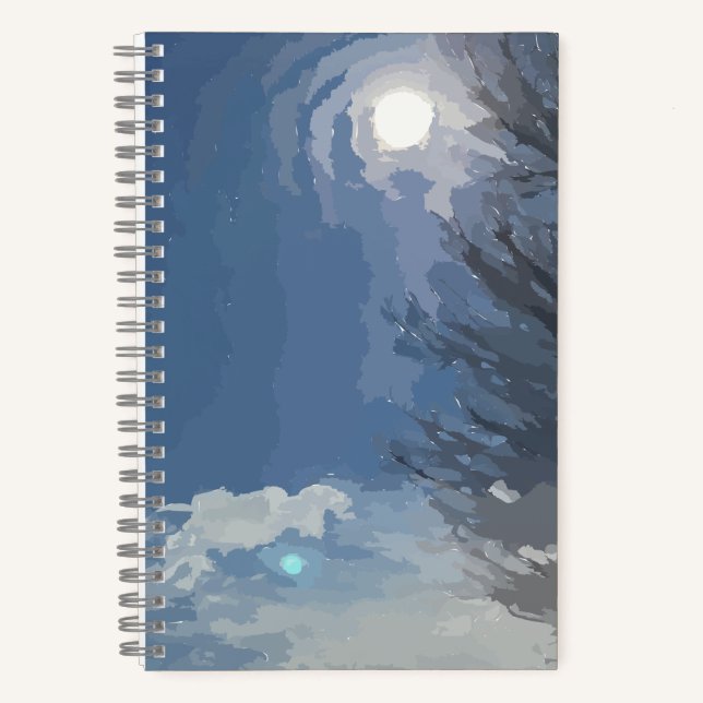 Sun Blue Sky Tree Notebook Notizbuch (Vorderseite)