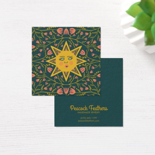 Sun & Blume Earring Necklace Juwelier Display Card (Schreibtisch)