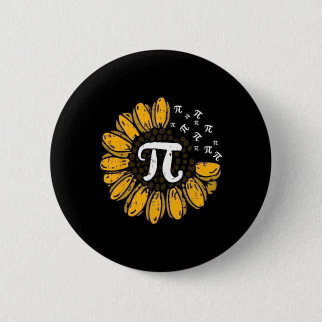 Sun-Blume Pi Day Coole Mathematik Symbole Lehrer S Button (Vorderseite)