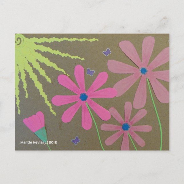 Sun & Blume - Scrapbook Postkarte (Vorderseite)