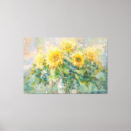 *~* Sun Blume TV2 Vase Stretched Canvas Print Leinwanddruck