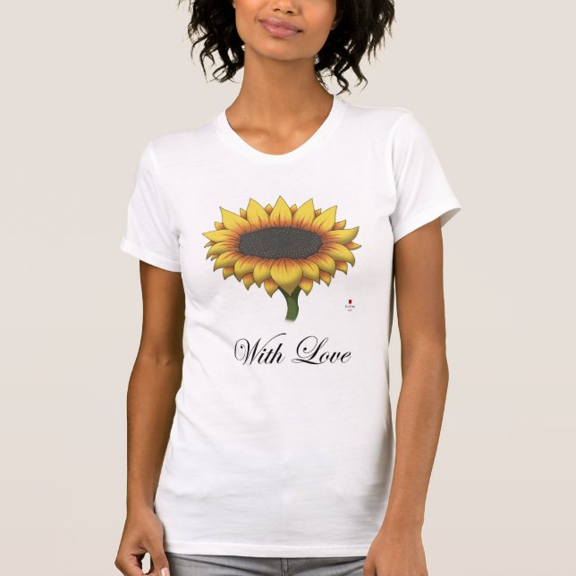 Sun-Blumen-(mit Liebe) T - Shirt (Vorderseite)