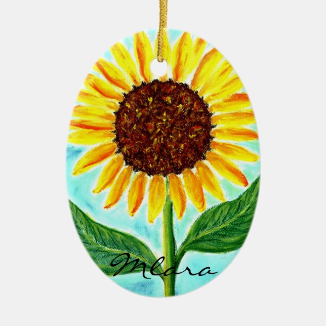 Sun-Blumenverzierung Keramik Ornament (Vorne)