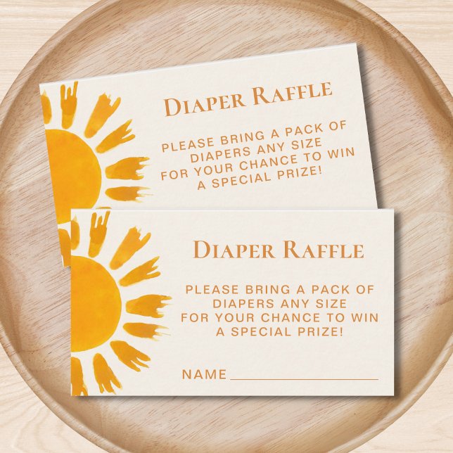 Sun Boho Diaper Raffle Baby Dusche Begleitkarte (Von Creator hochgeladen)