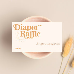 Sun Boho Diaper Raffle Ticket Baby Dusche Begleitkarte