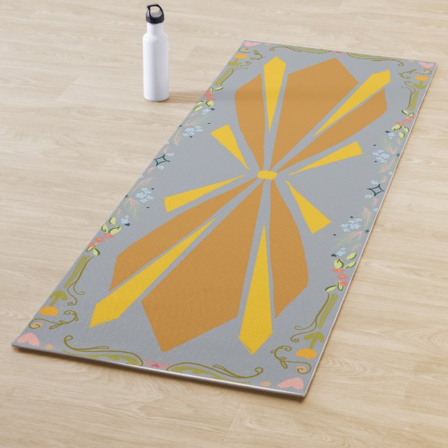 Sun Burst + Patina Florals Yogamatte (Beispiel)