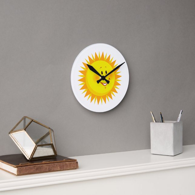 Sun Clock Runde Wanduhr (Büro)