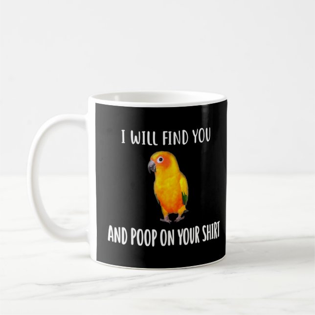 Sun Conure Ich werde Sie finden Kaffeetasse (Links)