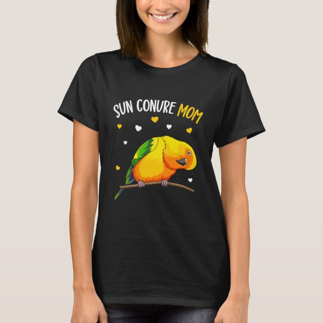 Sun Conure Mama Funny Parrot Bird Lover Frauen  T-Shirt (Vorderseite)