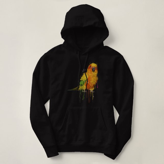 Sun Conure Niedlich Conure Parrot Hoodie (Design vorne)