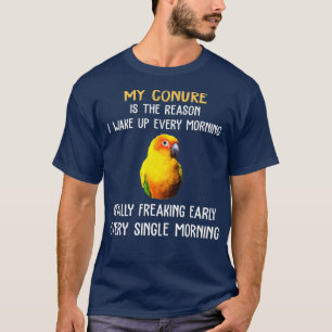Sun Conure Shirt Grund Weckte früh aufrecht