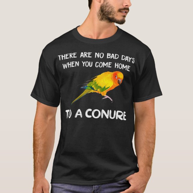 Sun Conure Shirt kommt Zuhause auf einen Congret P (Vorderseite)