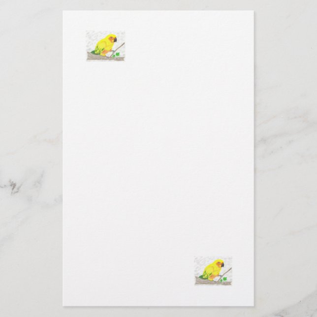 Sun Conure Stationery Briefpapier (Vorderseite)