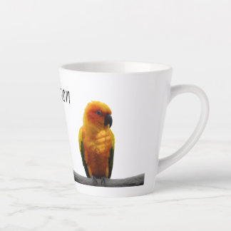 Sun Conure Wildlife Art Personalisiert Name Tier Milchtasse