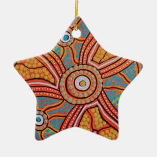 Sun Corroboree Keramik Ornament