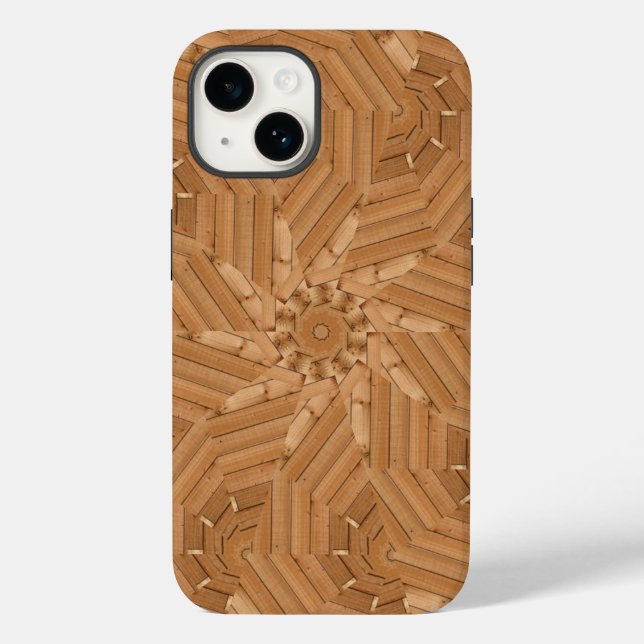 Sun Deck - Holz-Sternexplosion Mosaik Case-Mate iPhone Hülle (Rückseite)