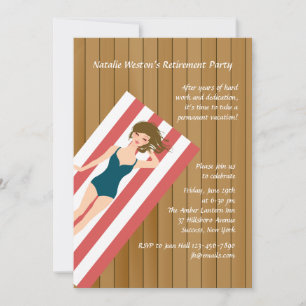 Sun Deck Retirement Party Einladung